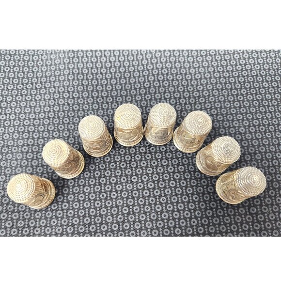 Antique Simons Bros. Sterling Silver Thimble Lot of 8 – U.S. State Series (.925) - Picture 2 of 11